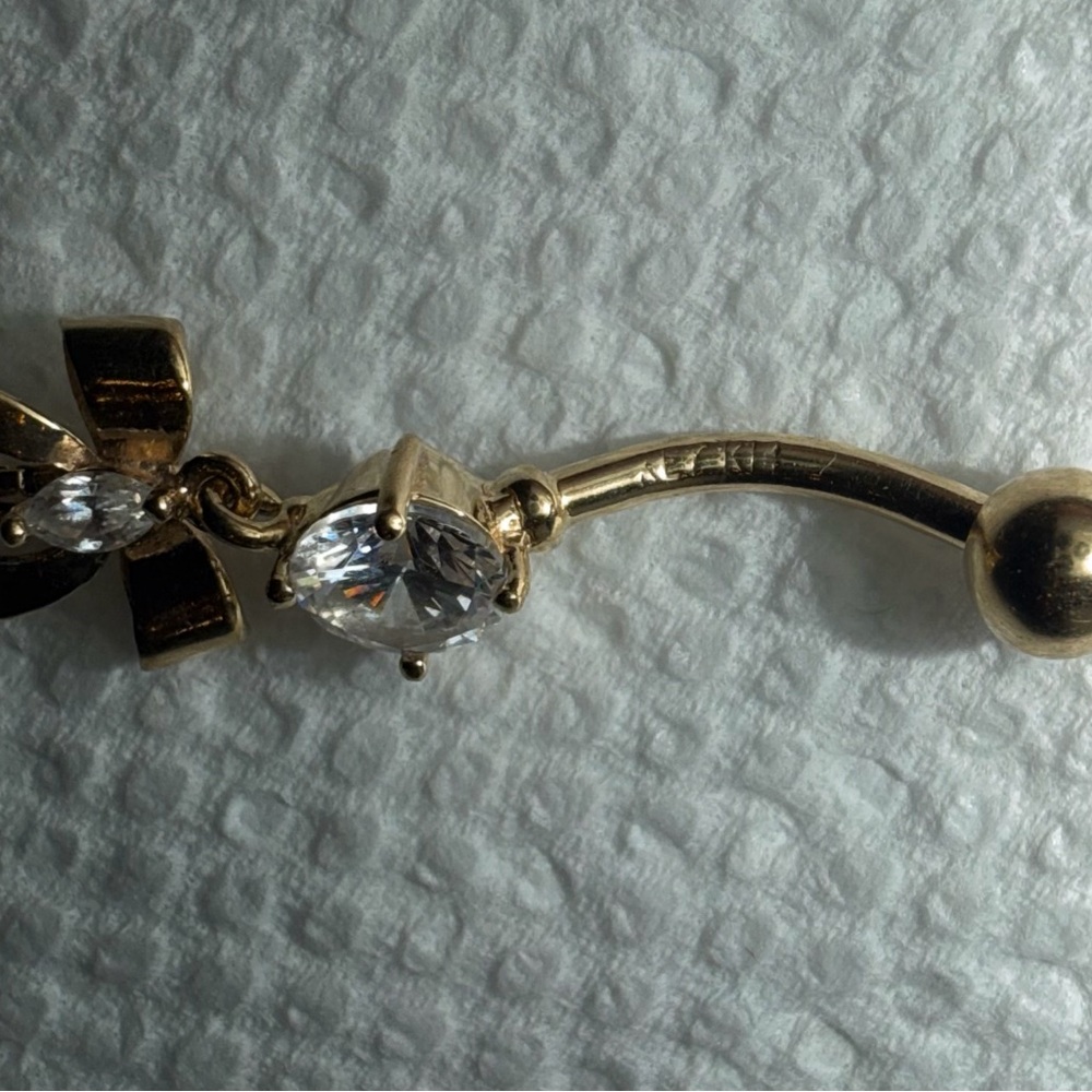 JEWELRY BOUTIQUE | Real Gold Belly Ring - Picture 3 of 4